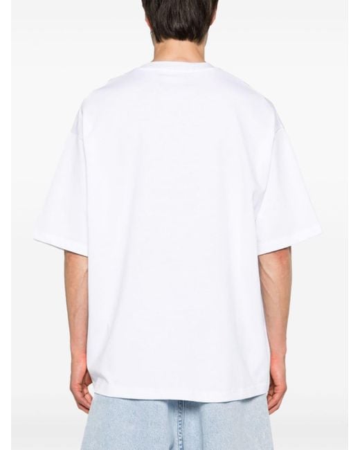 John Richmond White Logo-print Cotton T-shirt for men
