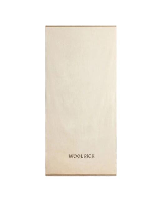Woolrich Natural Logo-Embroidered Beach Towel