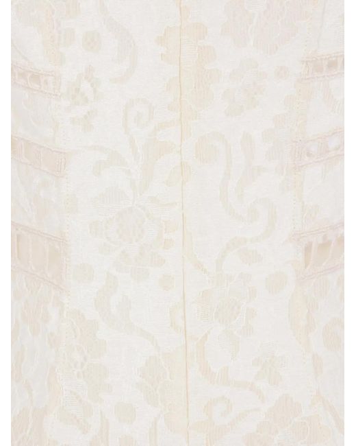 Ermanno Scervino White Floral Panelled Dress