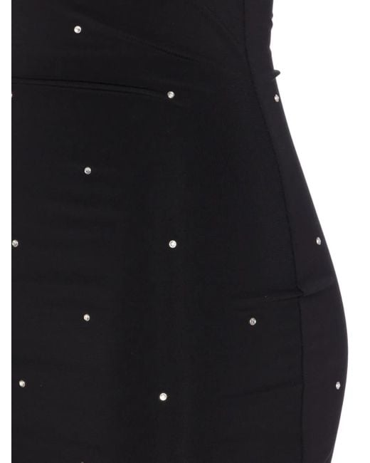 Amiri Black Crystal Mini Dress