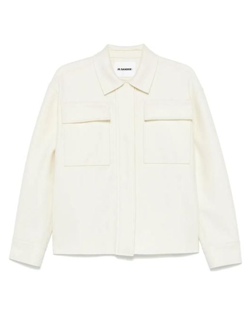 Jil Sander White Natural Cloth Jacket