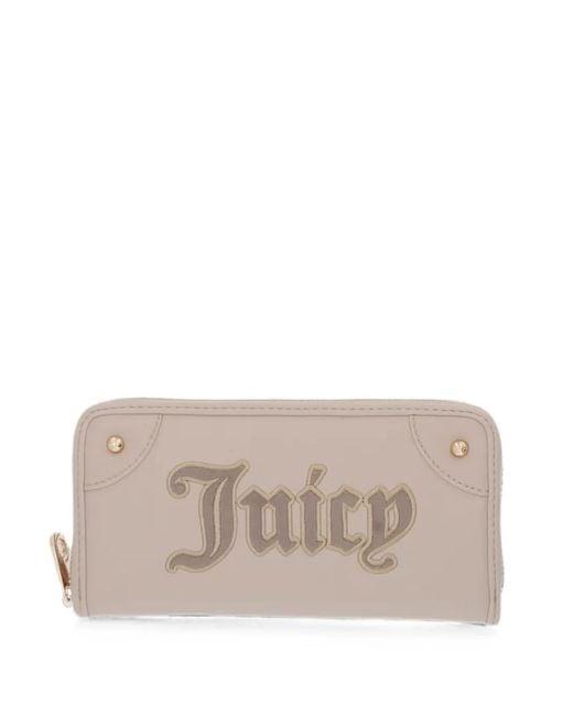 Juicy Couture Gray Portefeuille Zippé Candy À Patch Logo