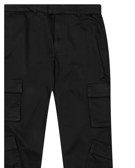 Represent Black Cargo-Pocket Trousers for men