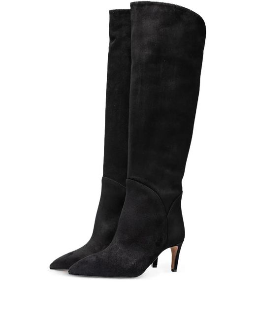 Poche Paris Black Pointed Boots