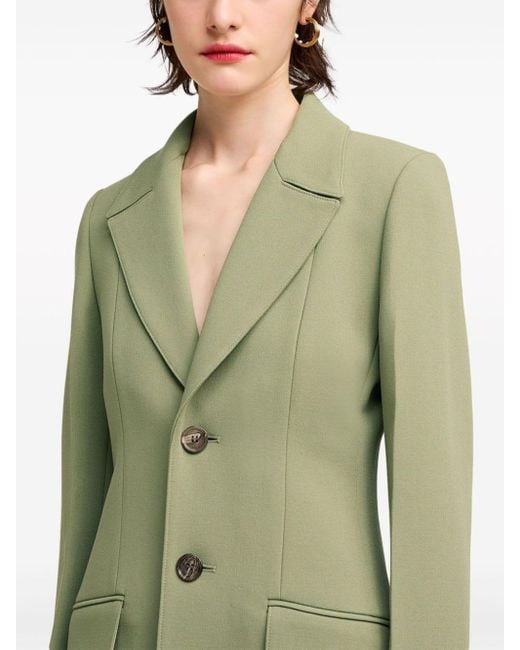AMI Green Einreihiger Mantel
