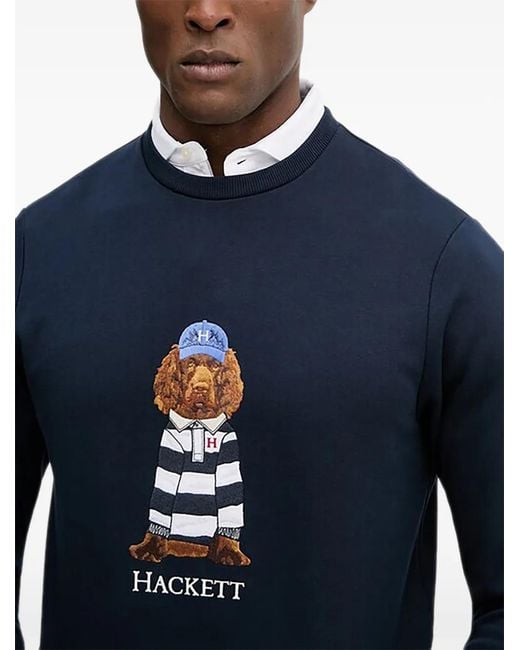 Hackett Blue Dog Sweatshirt for men