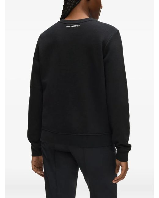 Karl Lagerfeld Black Ikon Signature Choupette Sweatshirt
