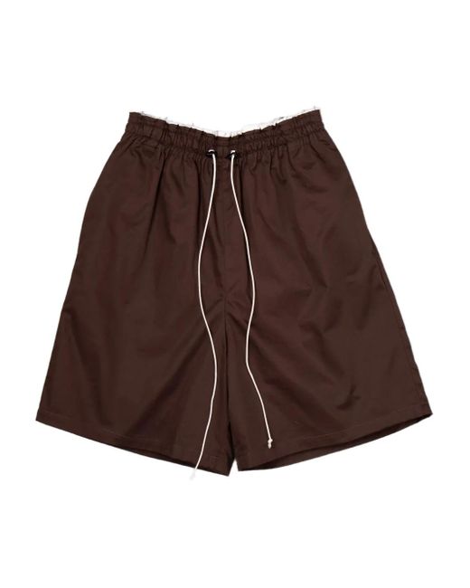 Camiel Fortgens ドローストリング ショートパンツ Brown