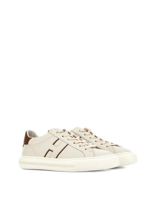 Hogan White H691 H Stripe Sneakers for men