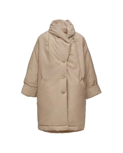 Magda Butrym Natural Padded High-Neck Coat