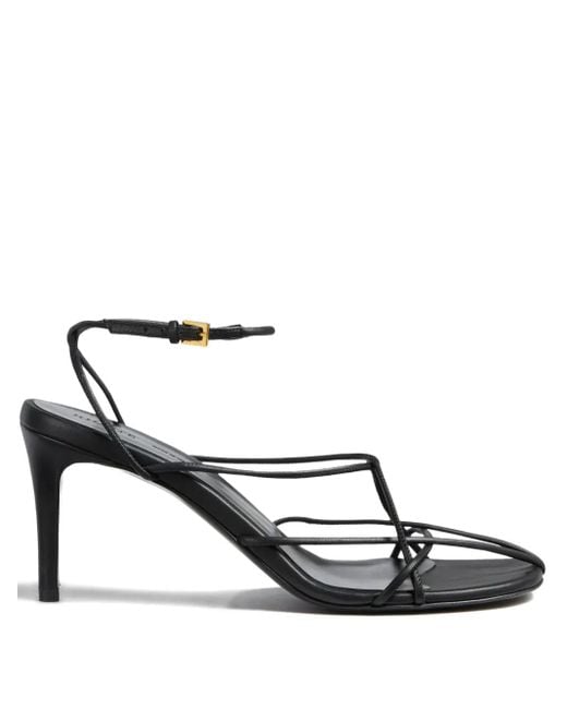 Khaite Metallic 75Mm Loulou Leather Sandals