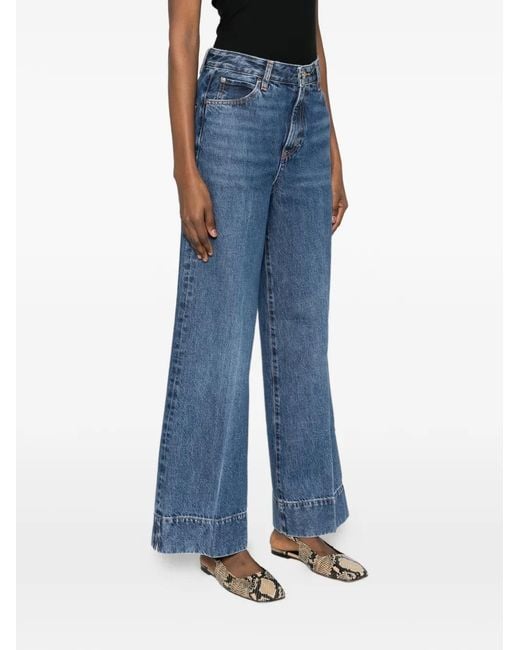 FRAME Blue The Slice Flared Jeans