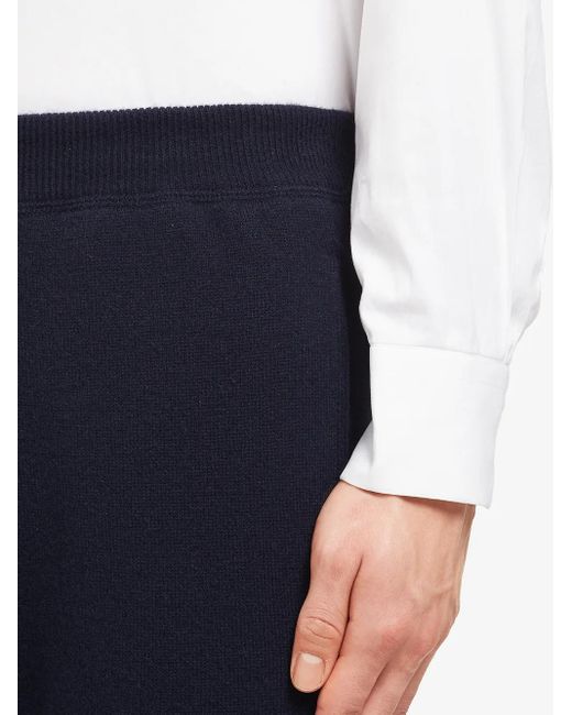 Prada Blue Cashmere Track Pants for men
