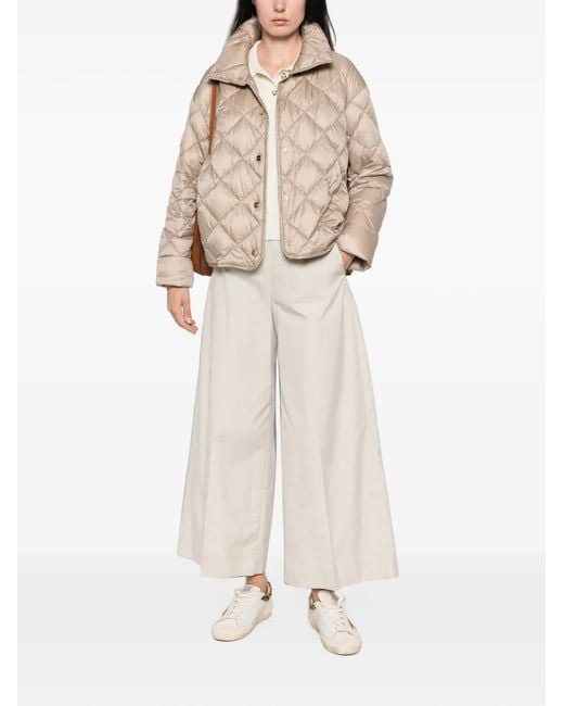 Max Mara Natural Quilted Down Jacket