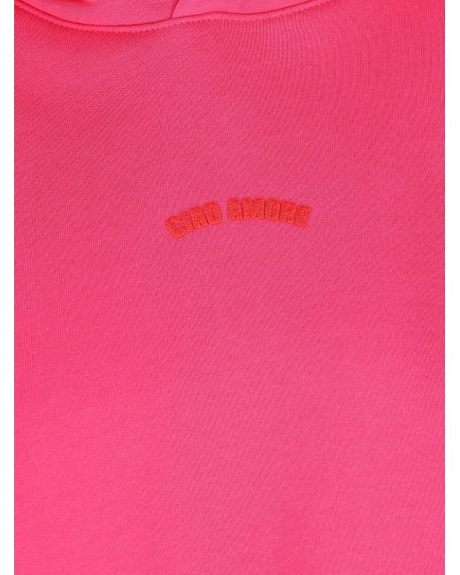 Sudadera con capucha y logo bordado Giada Benincasa de color Pink