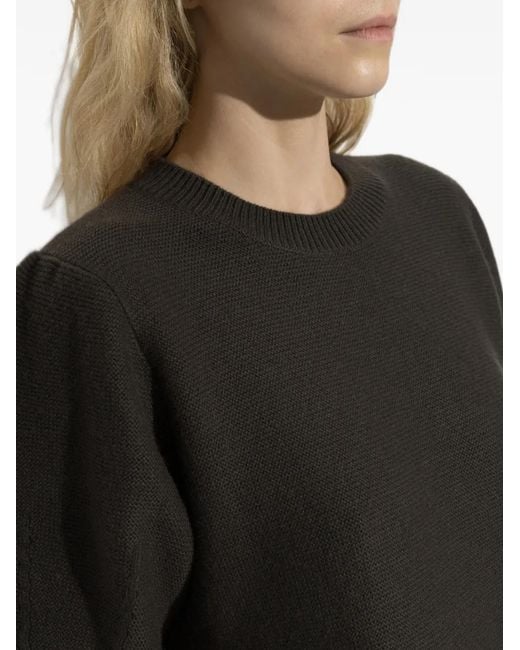 Lisa Yang Black Mella Peplum Sweater