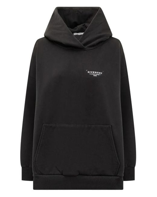 Givenchy Black Logo-Print Hoodie
