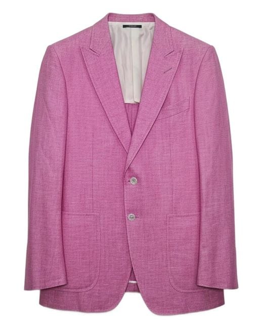 Tom Ford Pink Blazer À Revers Pointus for men