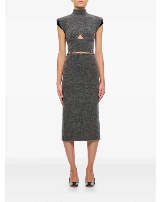 Sportmax カットアウト タートルネック ドレス Gray