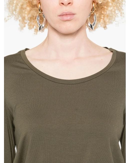 Marc O' Polo Green Scoop-Neck Long-Sleeve Top