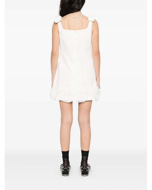 Self-Portrait White Sleeveless Mini Dress
