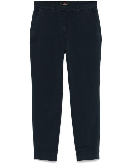 Peuterey Blue Cotton Blended Trousers
