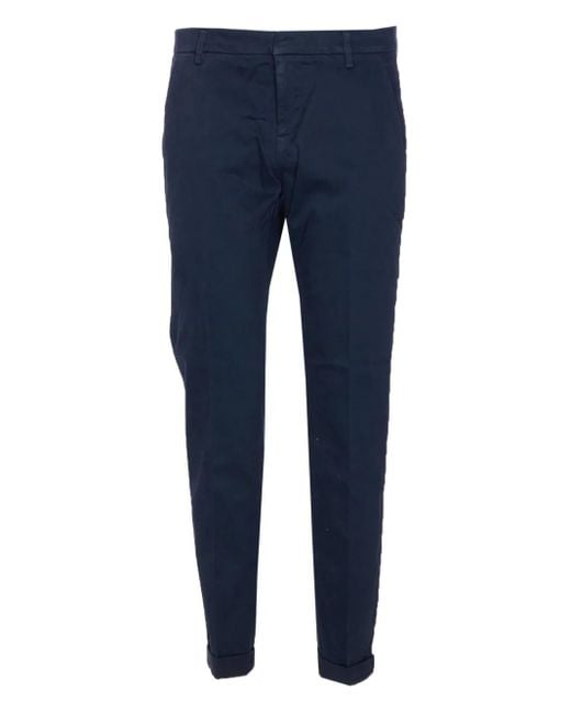 Dondup Broek Met Knopen in het Blue voor heren