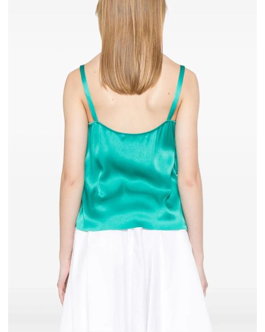 Alberta Ferretti ラッフルディテール トップ Blue