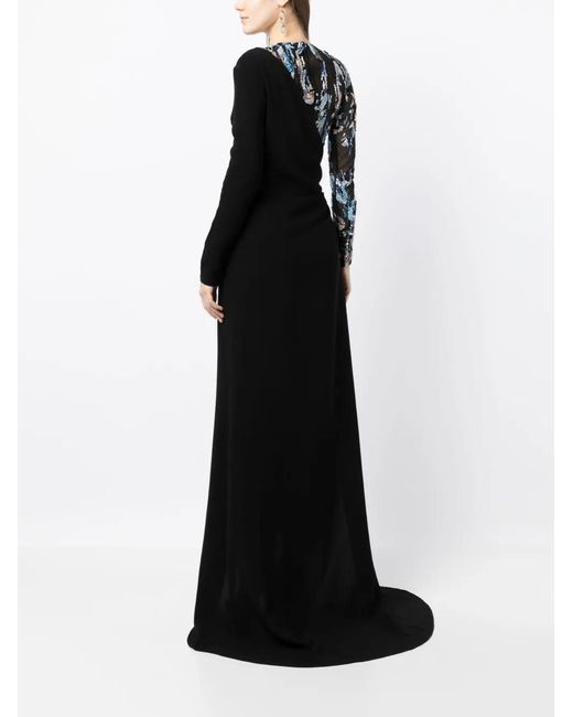 Saiid Kobeisy Black Logo-Plaque Half-Cape
