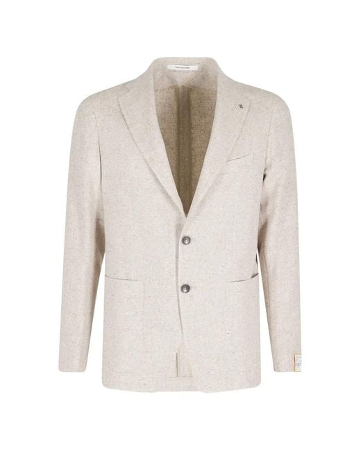 Tagliatore White Single-Breasted Blazer for men