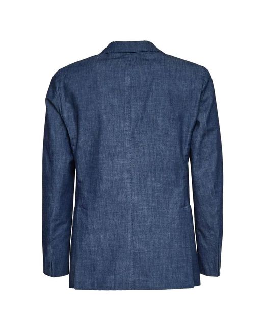Boglioli Blue Buttoned Blazer for men