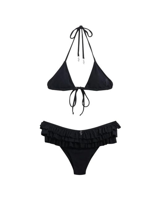Juicy Couture White Bikini En Éponge À Volants