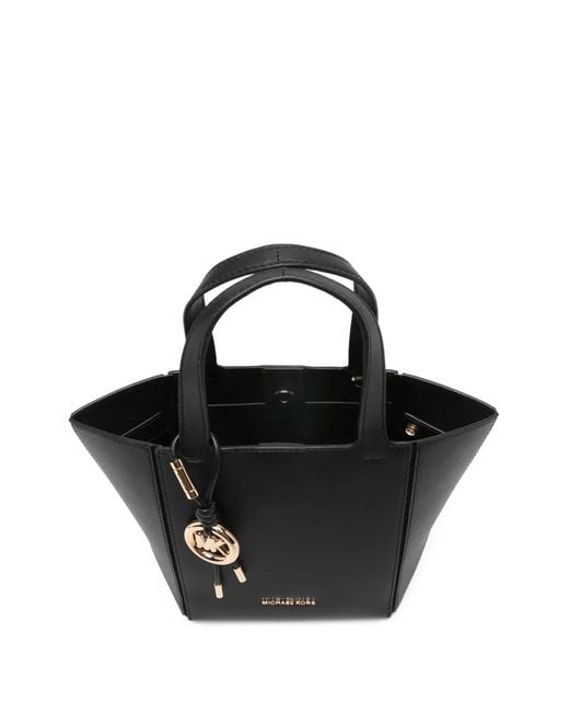 MICHAEL Michael Kors Black 'Jordi' Logo-Charm Tote Bag