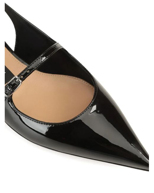 Sergio Rossi Black Leather Ballet Flats