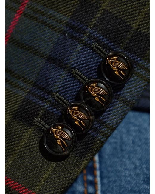 Etro Geruite Blazer in het Green