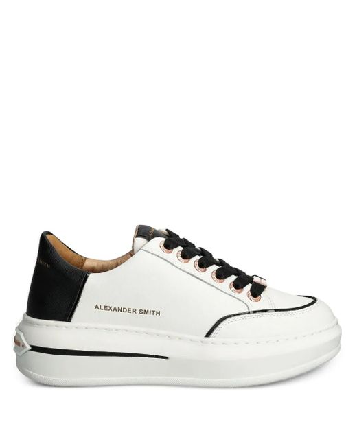 Alexander Smith Lancaster プラットフォーム レザースニーカー Natural