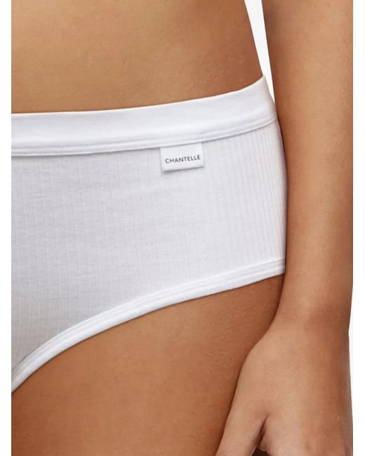 Chantelle White Ribbed Briefs