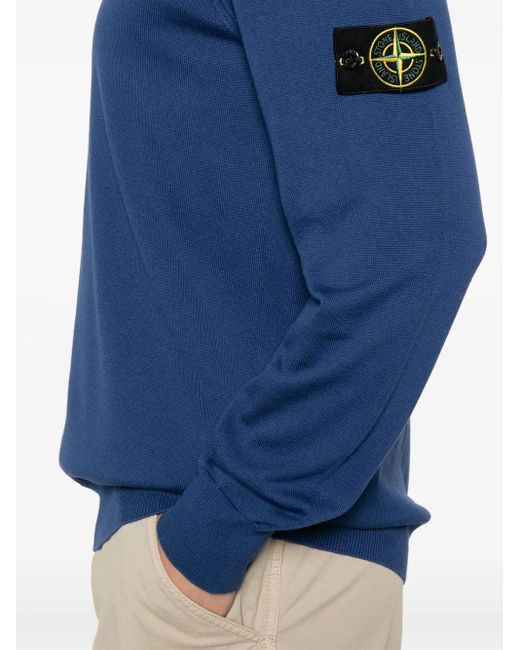 Stone Island Pullover Mit Kompass-Patch in Blue für Herren