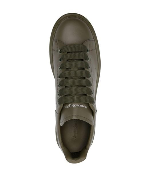 Sneakers oversize in pelle di Alexander McQueen in Green da Uomo