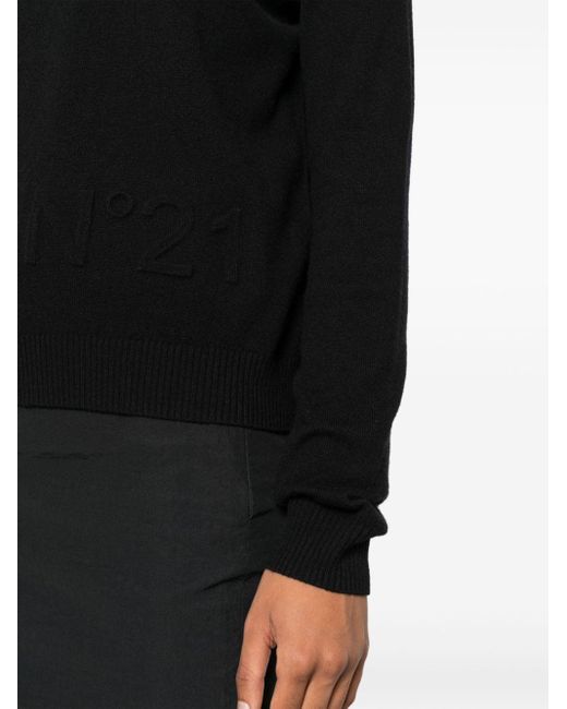 N°21 Black Pullover mit rundem Ausschnitt