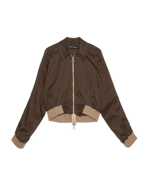 Edward Cuming Brown Zip-Up Lightweight Jacket for men
