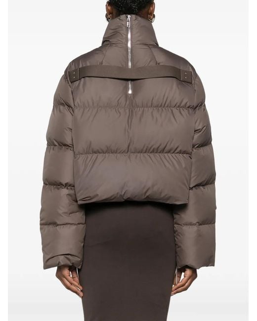 Moncler Brown Cropped Puffer Jacket
