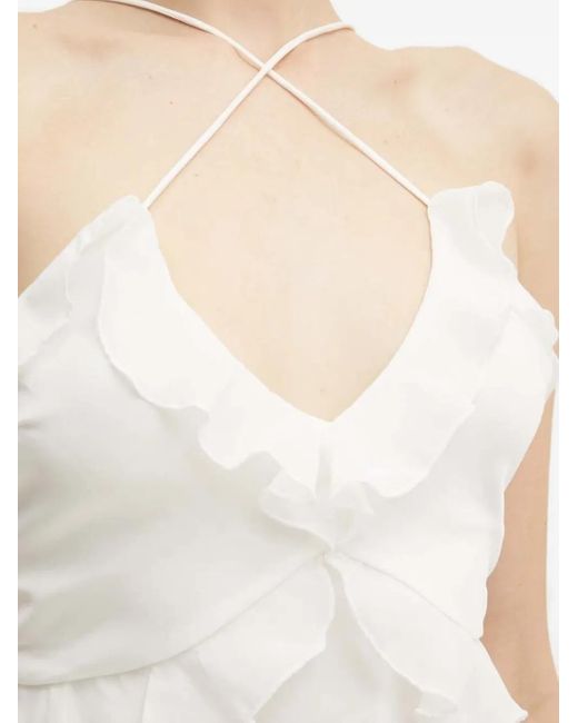 Blusa Marsella Con Ruches di Bardot in White
