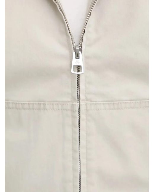 Marc O' Polo White Hooded Zip-Up Jacket