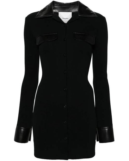 Nanushka Bryelle ミニドレス Black