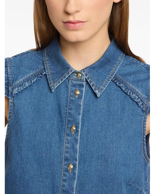 Cinq À Sept Blue Florance Denim Top