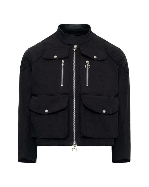 THUG CLUB Black Tc Racing Jacket for men
