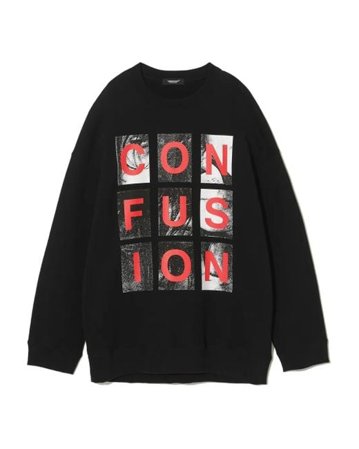 Undercover Black Graphic-Print Cotton Sweatshirt for men