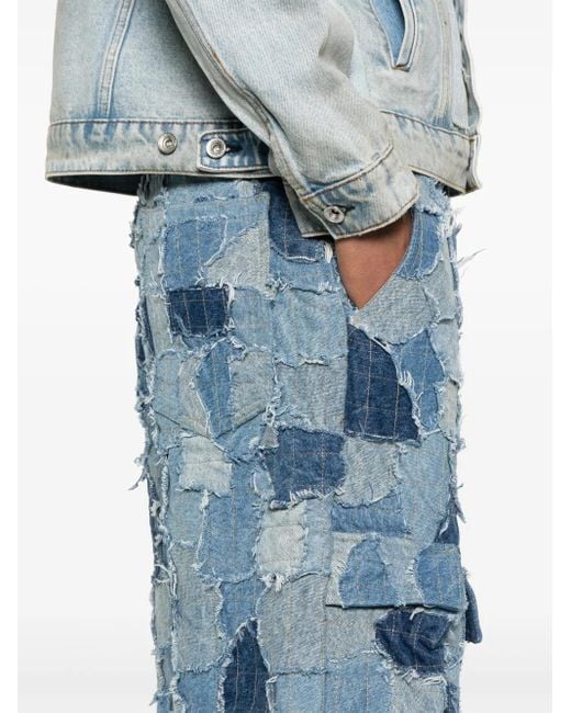 Short En Jean Boro À Poches Cargo Who Decides War pour homme en coloris Blue