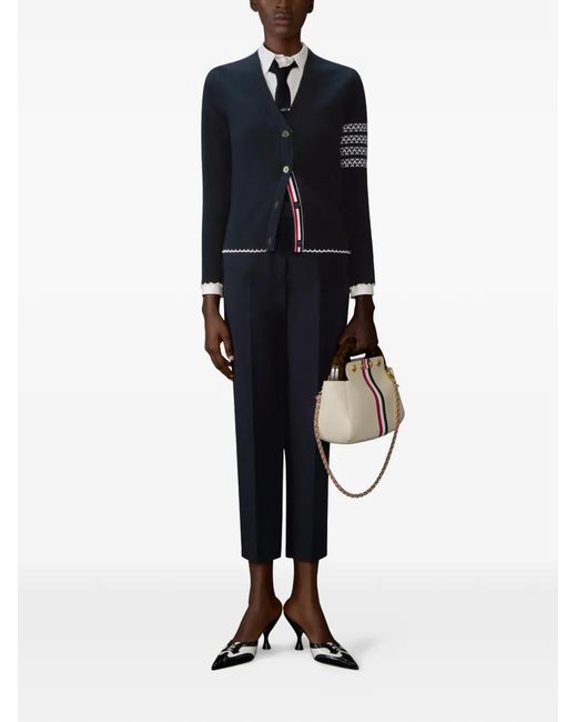 Thom Browne Blue Hector Button-Front Cardigan